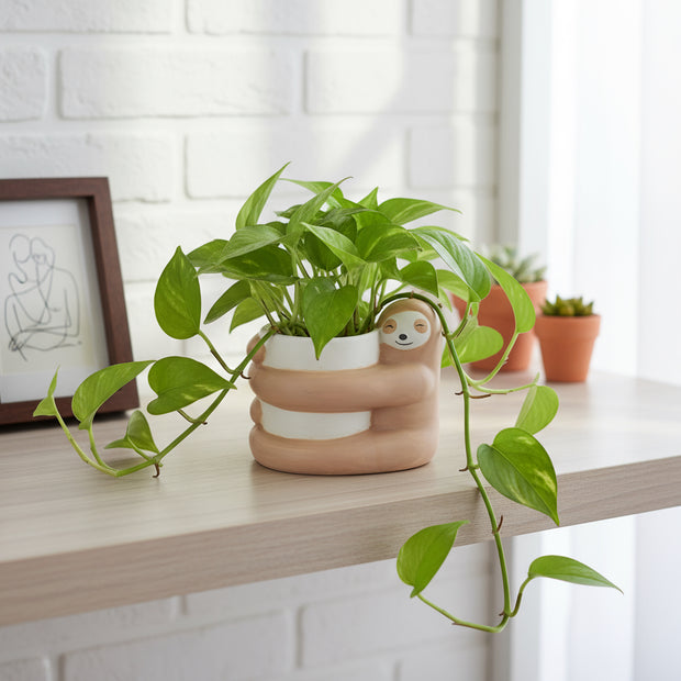 <h3>Faultier Blumentopf</h3>